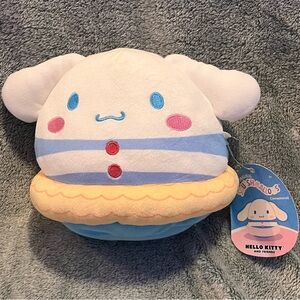 Sanrio Cinnamoroll Plush Toy - White and Blue Summer Edition